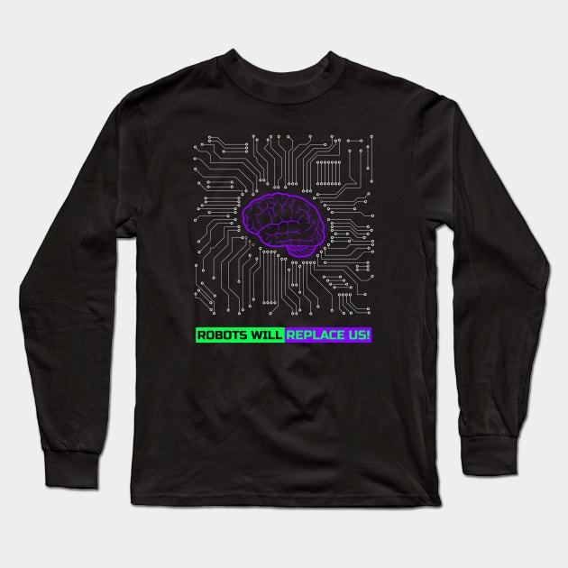 Artificial Intelligence AI Long Sleeve T-Shirt by Tip Top Tee's